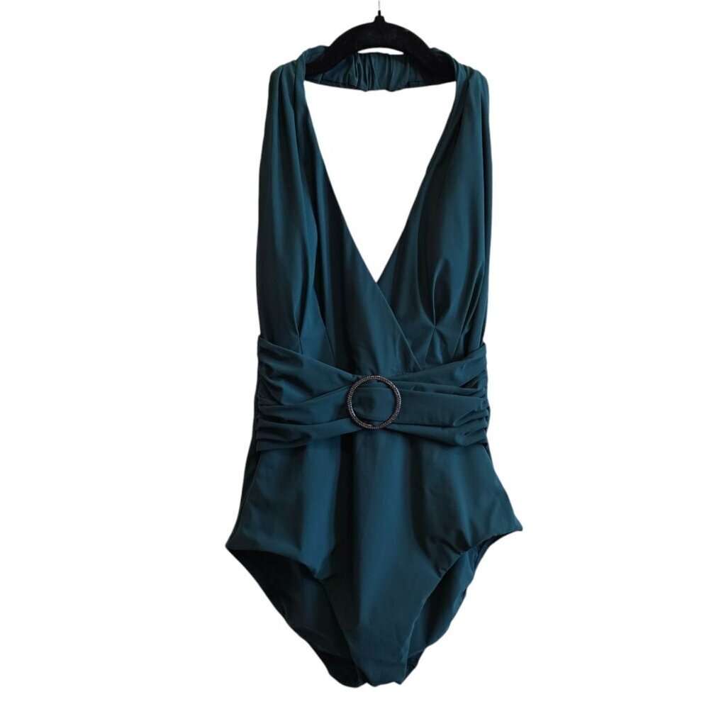 Amoressa Miraclesuit Drake Oil Slick Amaya Slimming Halter One Piece Swimsuit 8